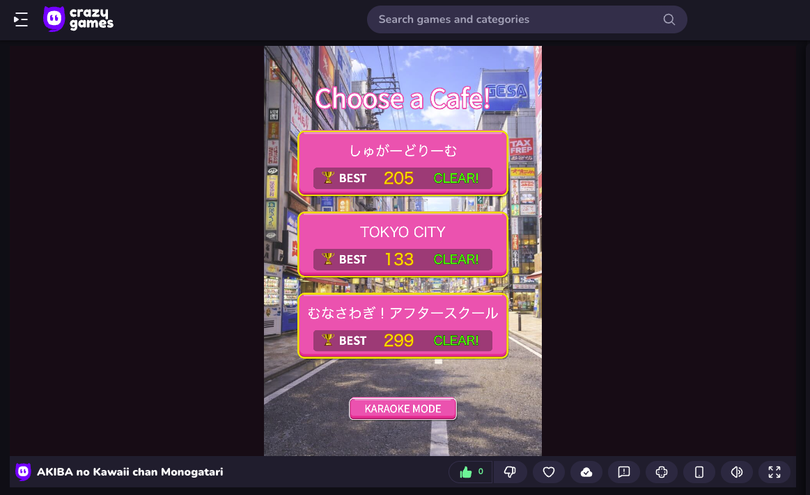 CrazyGames ステージ選択