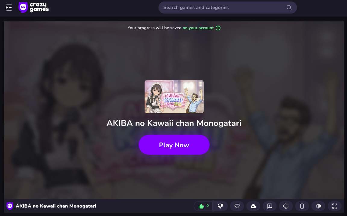 CrazyGames タイトル画面